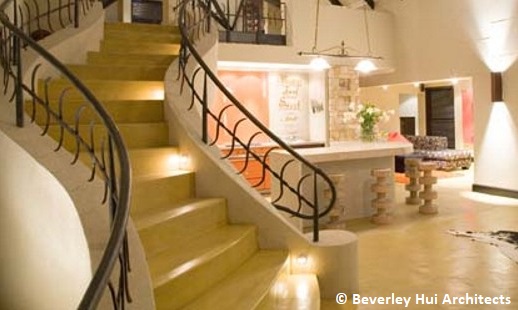 The staircase.
